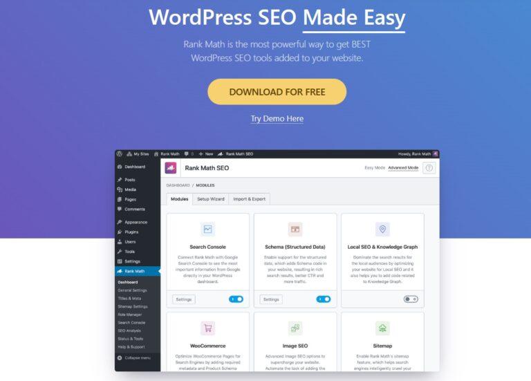 شرح أداة Rank Math - وأهم الخطوات لتحسين السيو في موقعك
