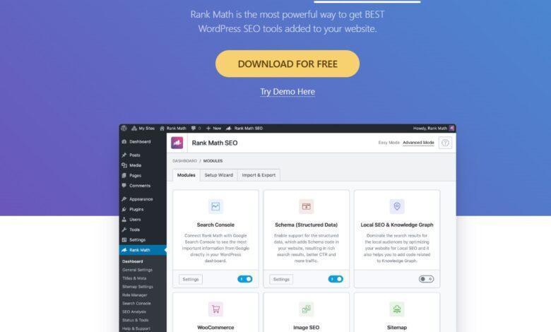 شرح أداة Rank Math - وأهم الخطوات لتحسين السيو في موقعك