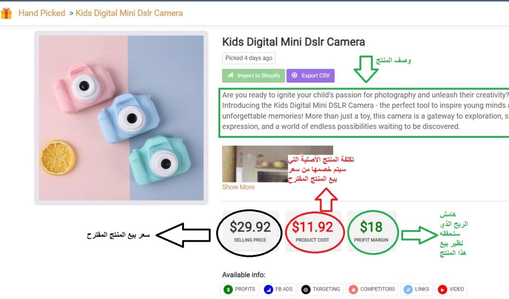 منتجات شوبيفاي المربحة
